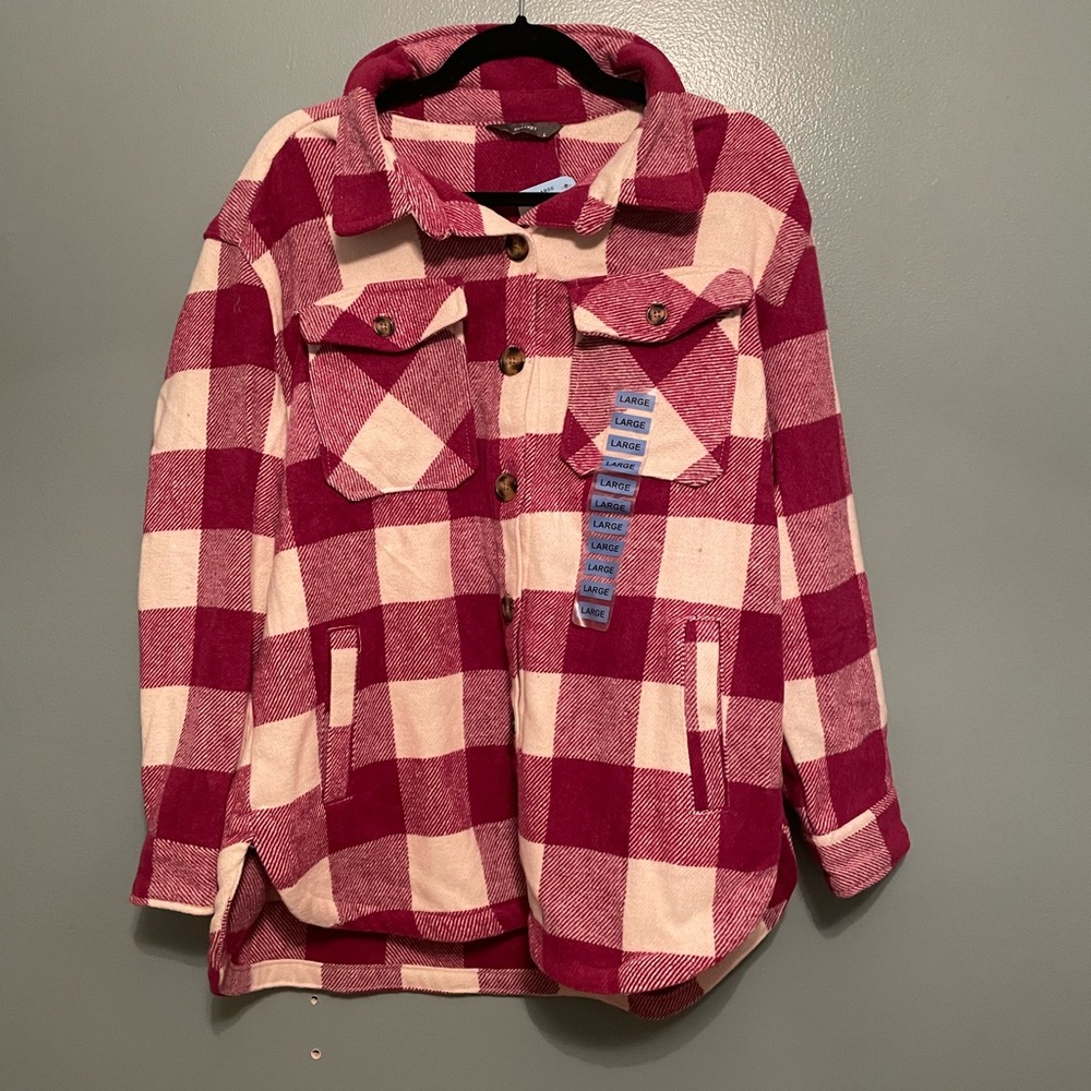 Pink and white Shacket